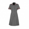 Zip Front Dress (Convoy Grey With Red Trim) - HP297