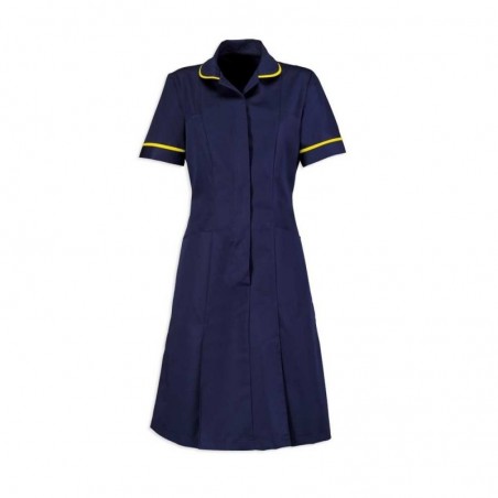 Zip Front Dress (Sailor Navy With Yellow Trim) - HP297