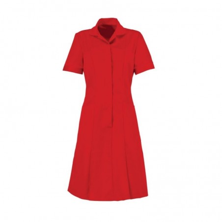 Zip Front Dress (Red With Red Trim) - HP297