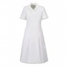 Zip Front Dress (White With White Trim) - HP370W