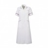 Trim Dress (White With Burgundy Trim) H211W