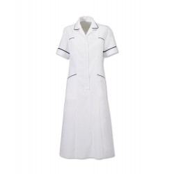 Trim Dress (White With Sailor Navy Trim) H211W