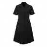 Mandarin Collar Dress (Black With Black Trim) - NF51