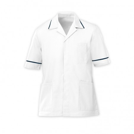 Men’s Tunic (White with Navy Trim) - G103 Men’s Tunic (White with Navy Trim) - G103