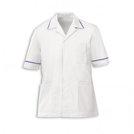 Men’s Tunic (White with Purple Trim) - G103 Men’s Tunic (White with Purple Trim) - G103