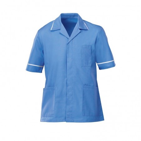 Men’s Lightweight Tunic (Hospital Blue with White Trim) - NM48 Men’s Lightweight Tunic (Hospital Blue with White Trim) - NM48
