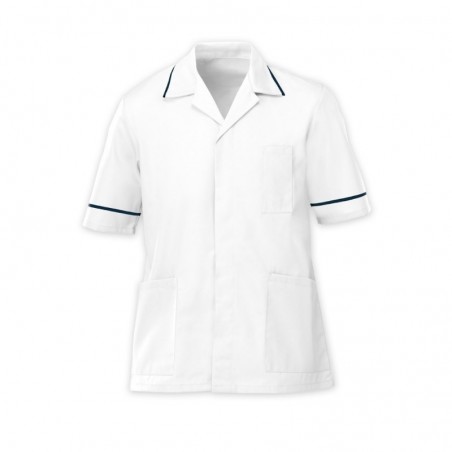 Men’s Lightweight Tunic (White with Navy Trim) - NM48 Men’s Lightweight Tunic (White with Navy Trim) - NM48