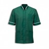Men's Mandarin Collar Tunic (Bottle Green with White Trim) - NM7