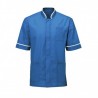 Men's Mandarin Collar Tunic (Hospital Blue with White Trim) - NM7