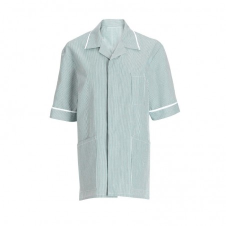 Men’s Stripe Tunic (Aqua with White Trim) - NM173 Men’s Stripe Tunic (Aqua with White Trim) - NM173