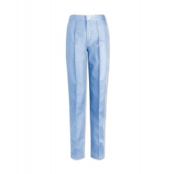 Women’s Flat Front Trousers (Pale Blue) W40