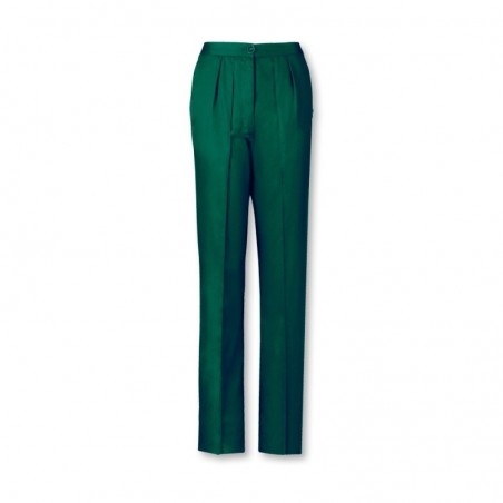 Women's Twin Pleat Trousers (Bottle Green) LT200