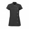 Women's Asymmetrical Button Tunic (Black) - NF990