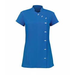 Women's Asymmetrical Button Tunic (Cobalt) - NF990