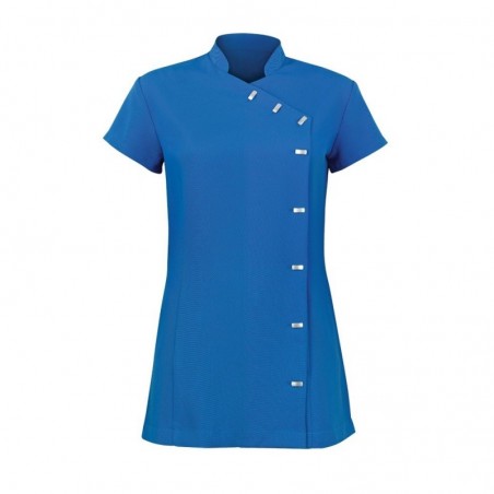 Women's Asymmetrical Button Tunic (Cobalt) - NF990 Women's Asymmetrical Button Tunic (Cobalt) - NF990