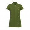 Women's Asymmetrical Button Tunic (Olive) - NF990