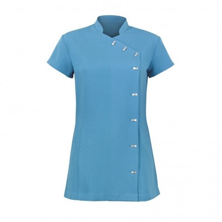 Women's Asymmetrical Button Tunic (Peacock) - NF990 Women's Asymmetrical Button Tunic (Peacock) - NF990