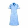 Soft Brushed Dress (Pale Blue With White Trim) - D308