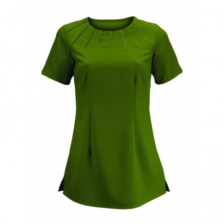 Women's Satin Trim Tunic (Olive) - NF32 Women's Satin Trim Tunic (Olive) - NF32