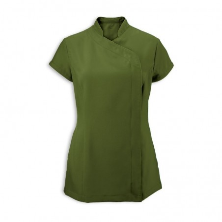 Women's Asymmetrical Zip Tunic (Olive) - NF59 Women's Asymmetrical Zip Tunic (Olive) - NF59