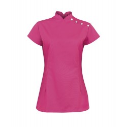 Women's Shoulder Button Tunic (Bright Pink) - NF959
