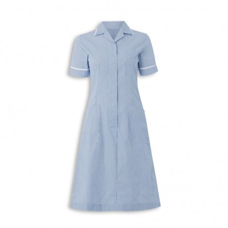 Stripe Dress (Blue With White Trim) - ST312