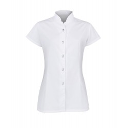 Women's Button Front Tunic (White) - NF172