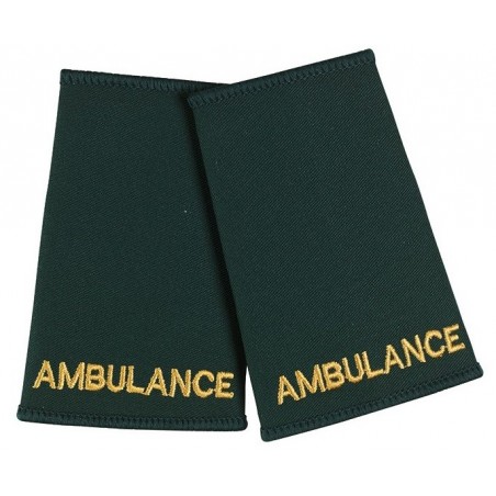 Ambulance Epaulette Sliders (Dark Green) - NU73 Ambulance Epaulette Sliders (Dark Green) - NU73