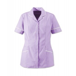 Women’s Soft-Brushed Tunic (Lilac With White Trim) - D309