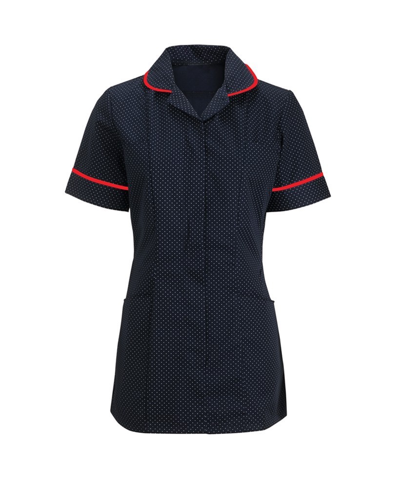 Women’s Spot Tunic (Navy Blue & White with Red Trim) HF719 buy now at