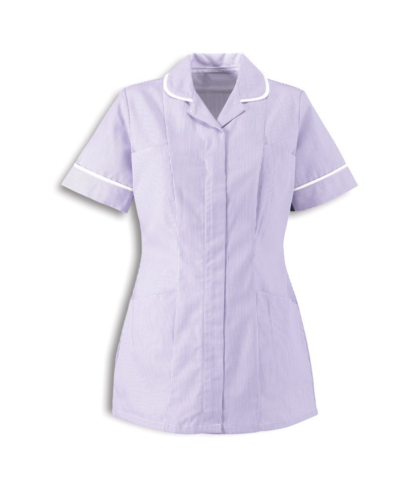 Women’s Stripe Healthcare Tunic (Lilac with White Trim) ST298 buy now