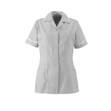 Women’s Lightweight Tunic (Pale Grey With White Trim) - ST313 Women’s Lightweight Tunic (Pale Grey With White Trim) - ST313