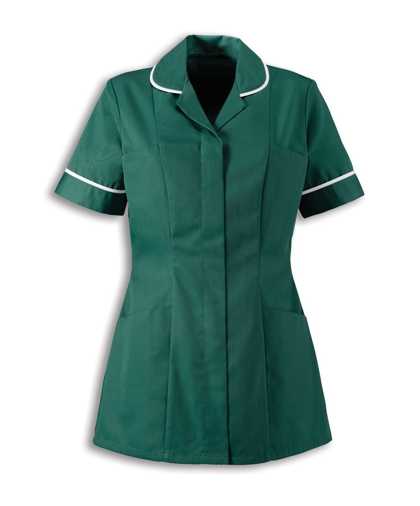 Women’s Healthcare Tunic (Bottle Green with White Trim) - HP298 buy now ...