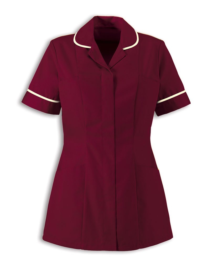 Women’s Healthcare Tunic (Burgundy with Cream Trim) - HP298 buy now at ...