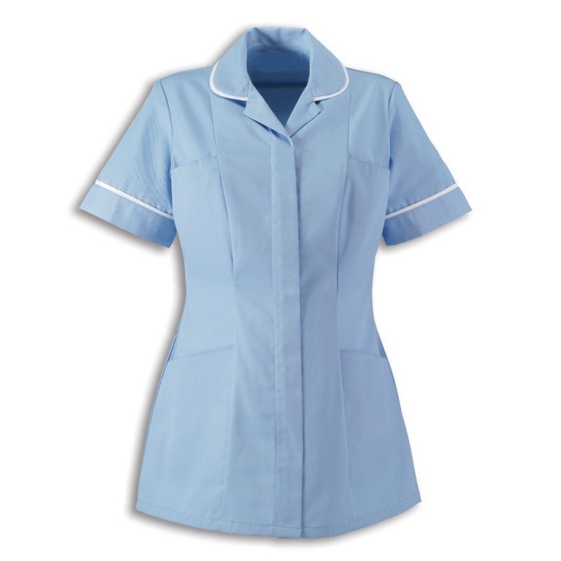 Women’s Healthcare Tunic (Pale Blue With White Trim) - HP298