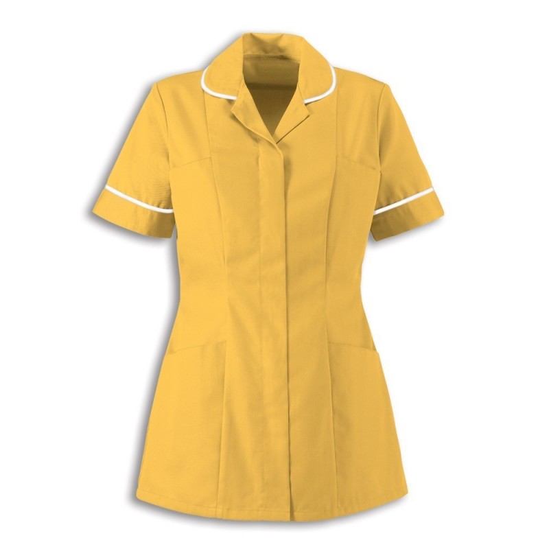 Women’s Healthcare Tunic (Yellow With White Trim) - HP298
