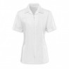 Women’s Zip Front Tunic (White With White Trim) - HS271