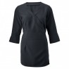 Women's 3/4 Sleeve Wrap Tunic (Black) - NF83