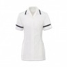 Women's Comfort Stretch Tunic (White With Navy Trim) H152W