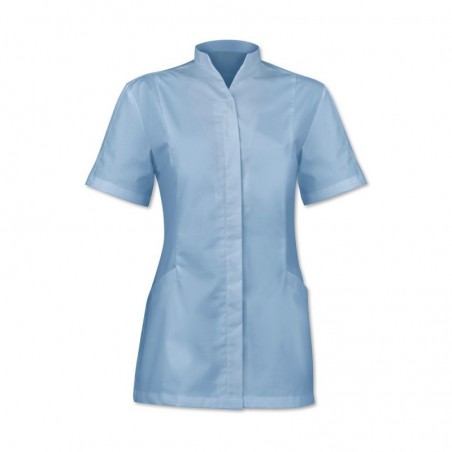 Women's Concealed Button Tunic (Pale Blue) - 2251
