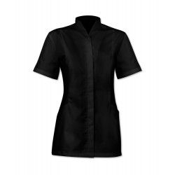 Women's Concealed Button Tunic (Black) - 2251