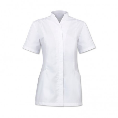 Women's Concealed Button Tunic (White) - 2251 Women's Concealed Button Tunic (White) - 2251