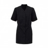 Women's Mandarin Collar Tunic (Black With Black Trim) - NF20