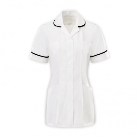 Women’s Tunic (White With Black Trim) - HP369W Women’s Tunic (White With Black Trim) - HP369W