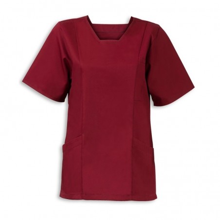 Women's Smart Scrub Tunic (Maroon) - FT503 Women's Smart Scrub Tunic (Maroon) - FT503