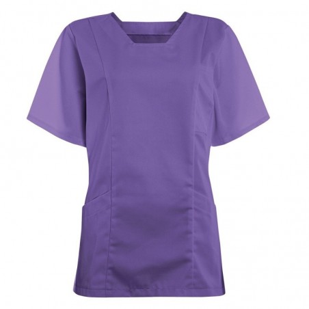 Women's Smart Scrub Tunic (Purple) - FT503 Women's Smart Scrub Tunic (Purple) - FT503