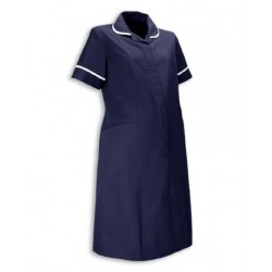 Maternity Dress (Navy With White Trim) - NF53