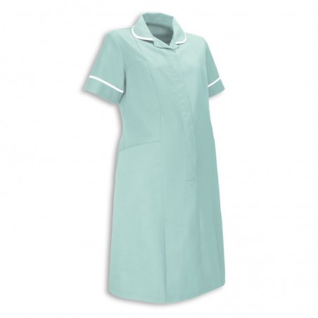 Maternity Dress (Aqua With White Trim) - NF53