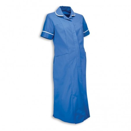 Maternity Dress (Hospital Blue With White Trim) - NF53