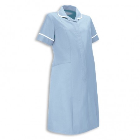 Maternity Dress (Pale Blue With White Trim) - NF53 Maternity Dress (Pale Blue With White Trim) - NF53